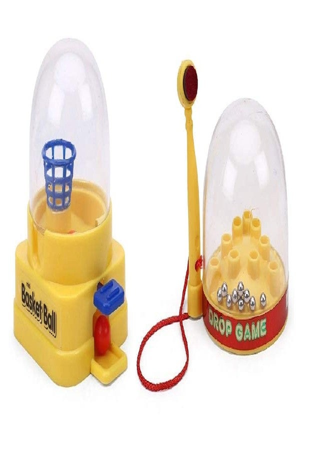 Fun4You Mini Basketball & Drop Game Toy Set - 2 in 1 Tabletop Skill Game for Kids | Portable Indoor Fun Toy for Boys & Girls | Mini Hand Game, Return Gift, Birthday Gift Toy - Image 1
